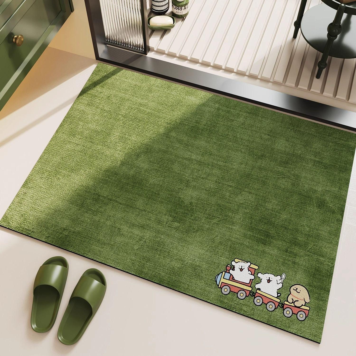 

Bathroom Floor Mat Wear-resistant and Anti Slip Foot Mat Bathroom Absorbent Quick Drying Floor Mat 40*60cm