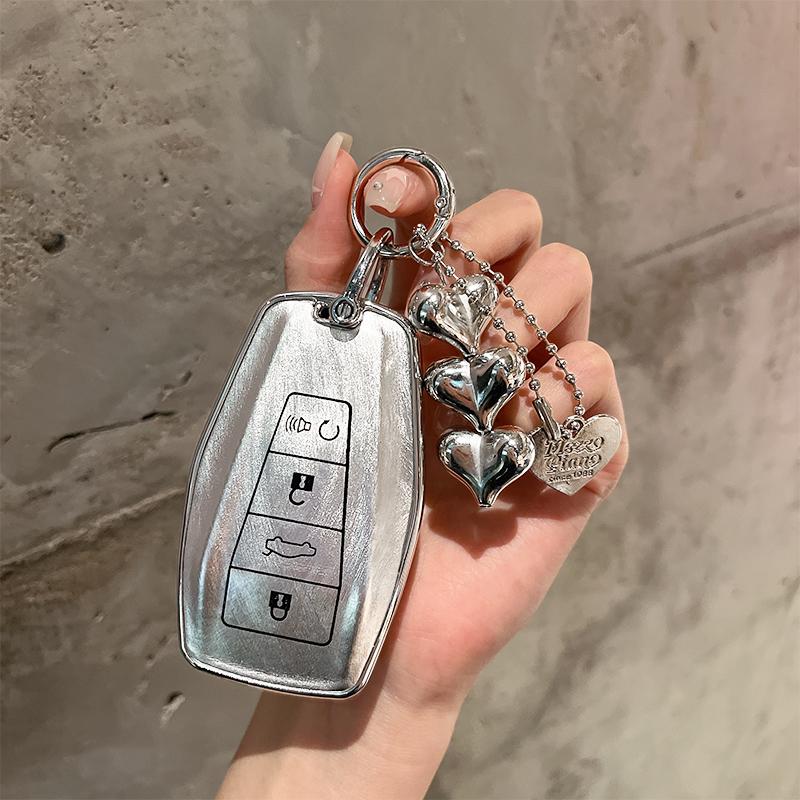 Luxury Car Key Case Cover with Keychaifor Geely Okavango Coolray Atlas Monjaro Tugella Emgrand GT S Proton X50 X70 X6 X7 EX7 GC