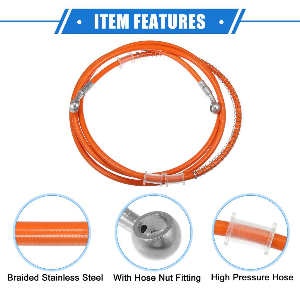 VekAuto Bike Brake Hose Clutch Hose Oil Hose with Spring
