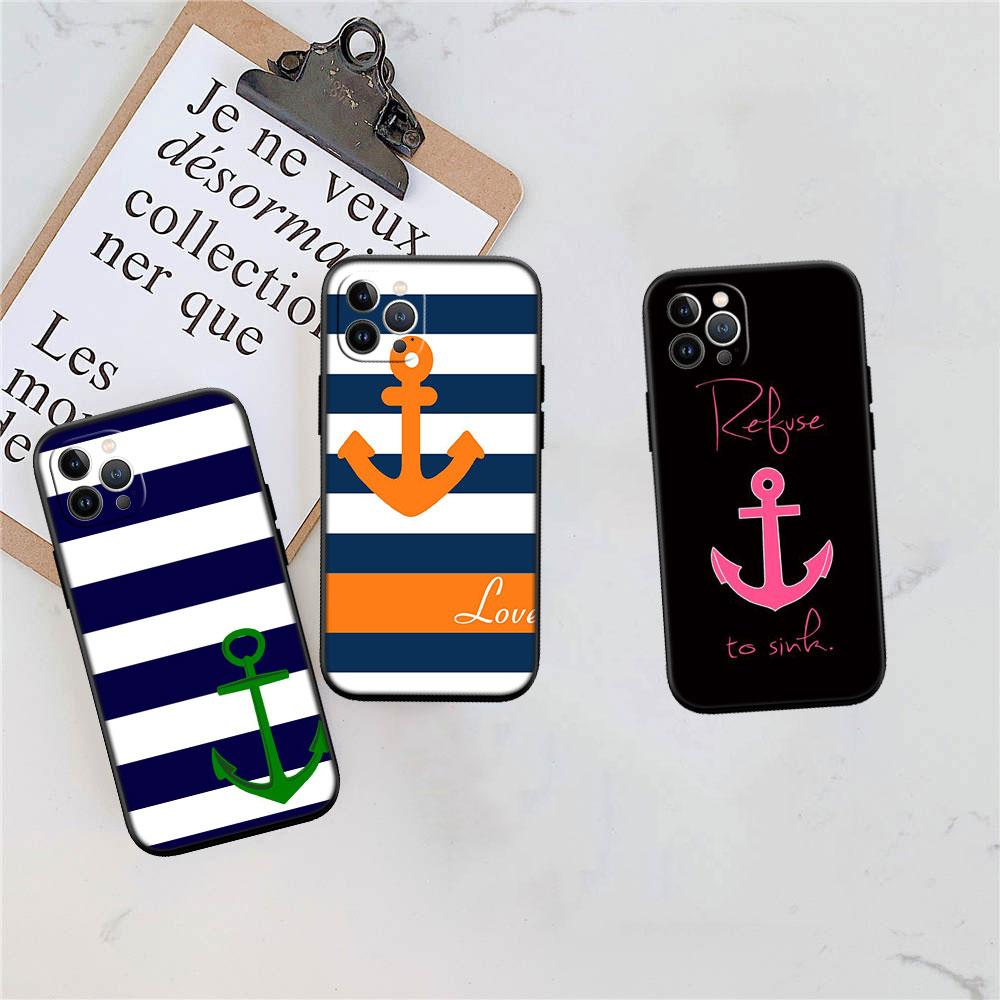 PP1 Anchor Sailor Soft Shell Phone Case for Samsung Galaxy S20 S21 S22 Ultra FE + Plus A21S A22 A24 A25 A26 A30 A30S A31