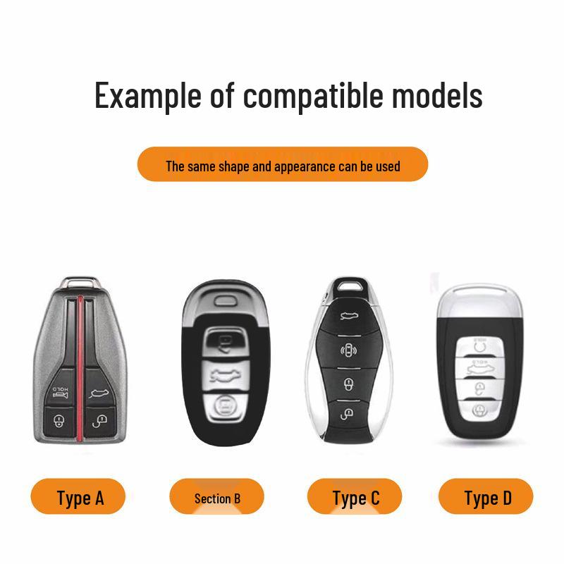 Leather Key Case for Hongqi HS5/H7/H5/HS7 - Alloy Protective Shell