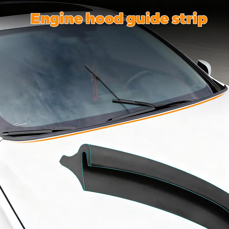 1.8m Car Rubber Seal Spoiler Strip Auto Front Rear Windshield Spoiler Front Window Hood Sealing Trim Auto Windshield Accessories
