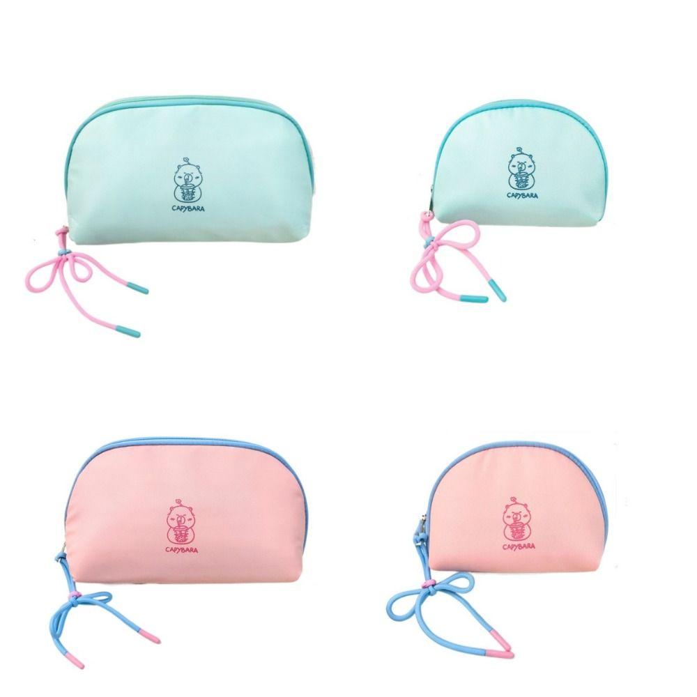 Color Blocking Cute Cosmetic Bag Large Capacity Travel Makeup Storage Bag  Shopping