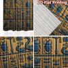 2D Flat Printing 2pcs Curtain Curtain Ancient Egyptian Symbols Digital Printed Polyester Drapes Seasonal Party & Holiday Decor