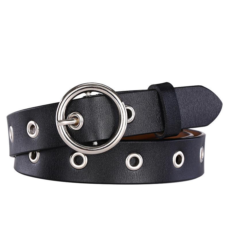 Wide Leather Twolayer Belt Women Vintage Circular Decoration Daily Wear Party