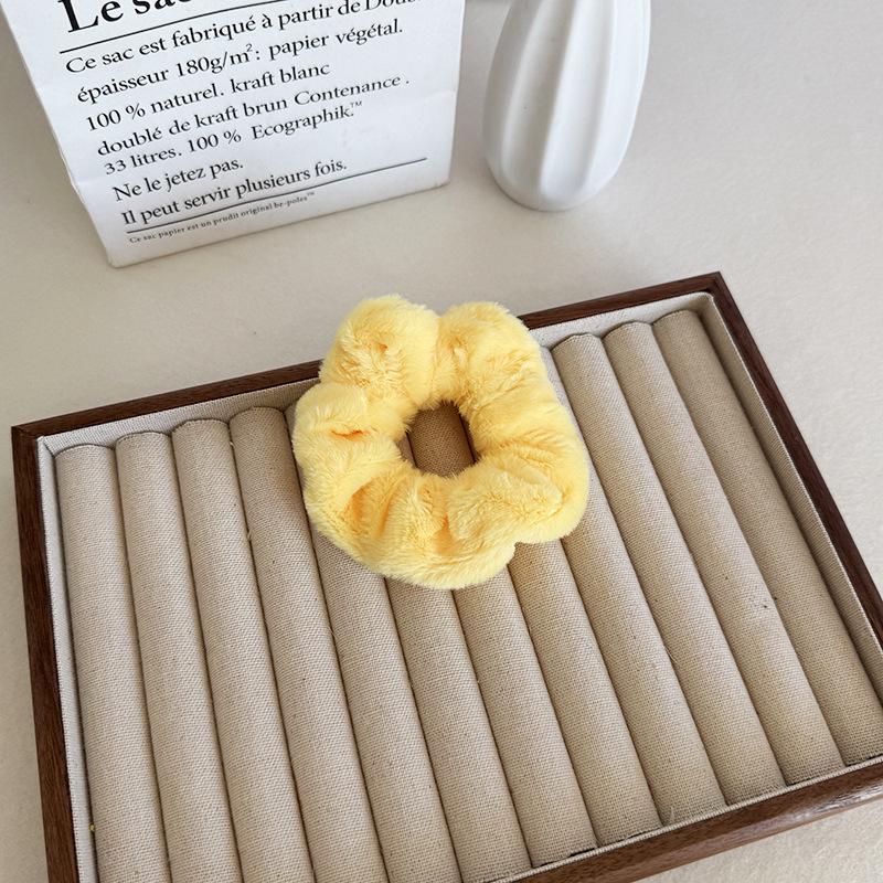 Herbst/Winter Plüsch Haargummis - Groß Süße Milchtee Farbe für Frauen