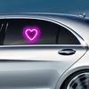 Solar Powered Heart-Shaped Car Ambient Light Smart Modified Neon Light For Vehicle Interior