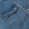 Vans Fashionable Polo Collar Cotton Long Sleeve Denim Jacket Men Jackets Gray Blue VN000K4XCDX