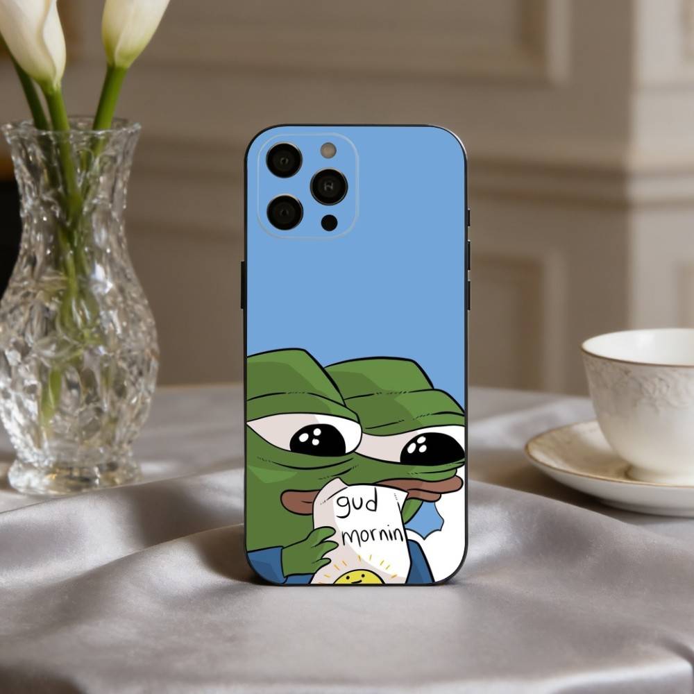 Funny P-Pepe the F-Frog  Phone Case For iPhone 17pro, 16,15,14,13,12,11 X XR Plus,Others Soft Black Cover
