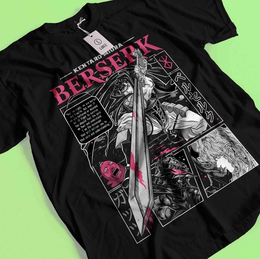 Berserk T-Shirt, Japanese Anime Tshirt Guts Manga Shirt, Casca Shirt Anime Tee
