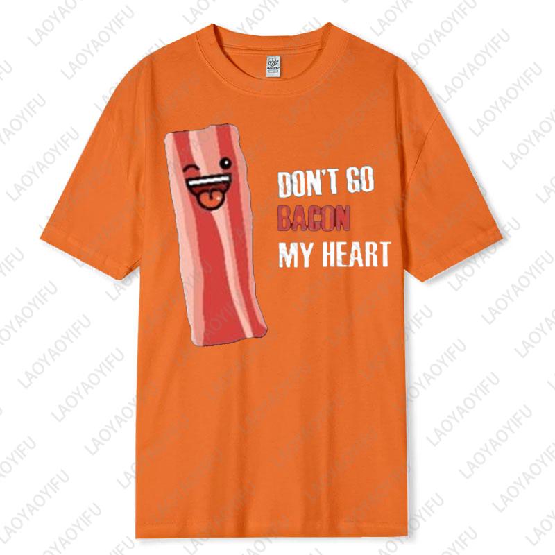 Funny Couple Unisex Adult Cotton TShirts His Hers Matching Shirt Boyfriend Girlfriend Fried Eggs with Bacon Casual Lovely Tee
