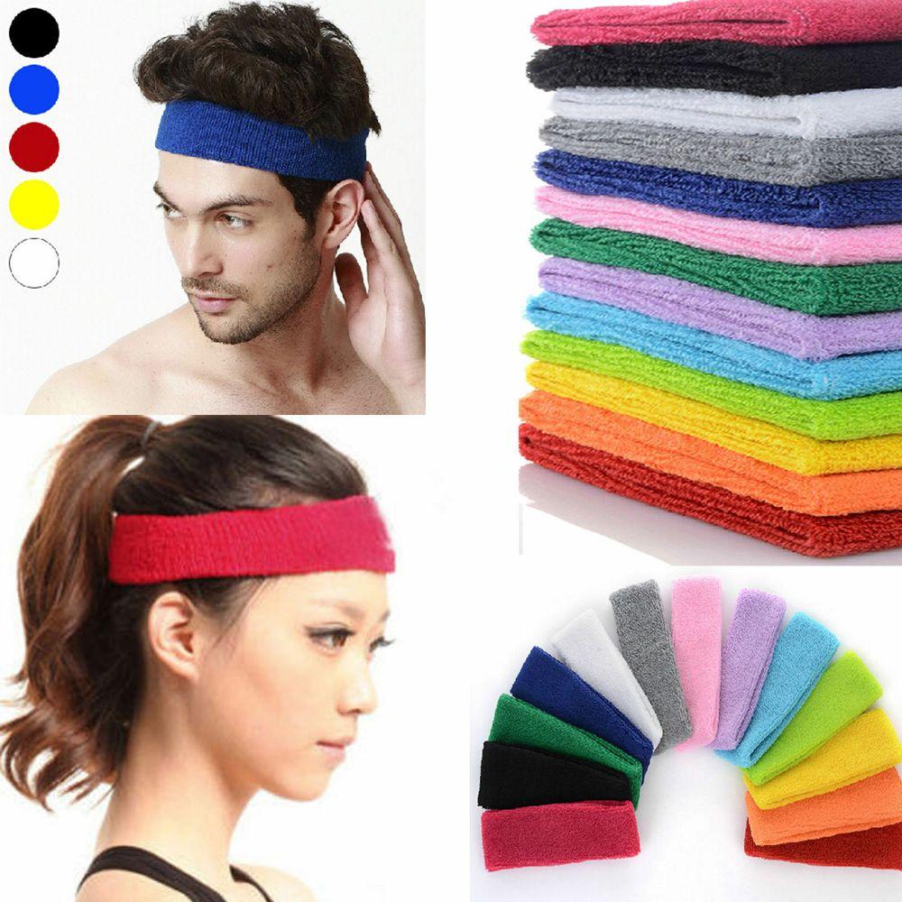 Soft Sport Gym Accessory Cotton Strong Elastic Stretch Head Bands Yoga Hairband Sweatband Headband