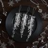 New Transparent Acrylic Snowflake Crystal Ice Cream Charm Pearl Water Drop String Christmas Tree Ornament Pendant