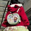Y2K Nischen-Design Apfel Ita Rucksack Harajuku Mädchen Transparente Tasche Niedliche Umhängetasche DIY Display Rucksack Handtasche