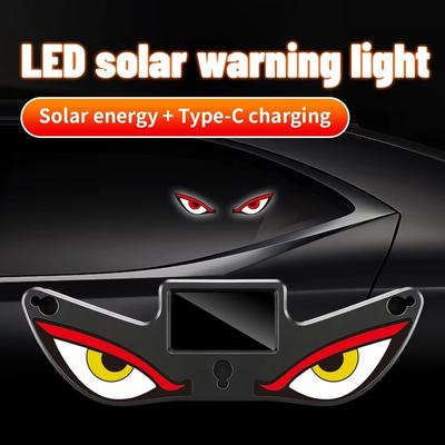 Kabellose Solarbetriebene Auto-Neonlicht-Saugnapf Cool EYE Umgebungslicht