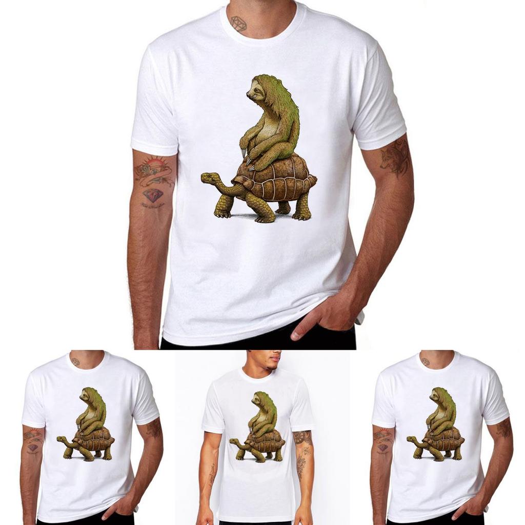 Tortoise Usa Zootopia Sloth Design Tshirt Mens Short Sleeve Funny Shirts Tops