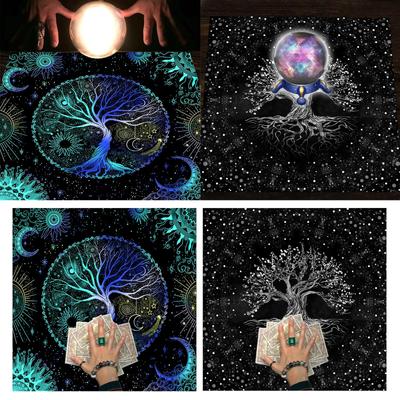 Tovaglia Divinazioni Alberi della Vita Tarocchi Tovaglia Altari Panno Oracoli Divinazioni Gioco da Tavolo Accessori
