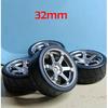 4pcs 1/18 32mm/36mm/42mm Diameter Plastic Wheels Rubber Tires RPF1 RAYS TE37 57CR CE28 BBS ABS Rims for 1:18 Model Car