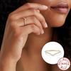 925 Silver Fashion V-Shaped Zircon Shiny Thin Ring for Women Anniversary Party Personalized High Quality Fine Jewelry