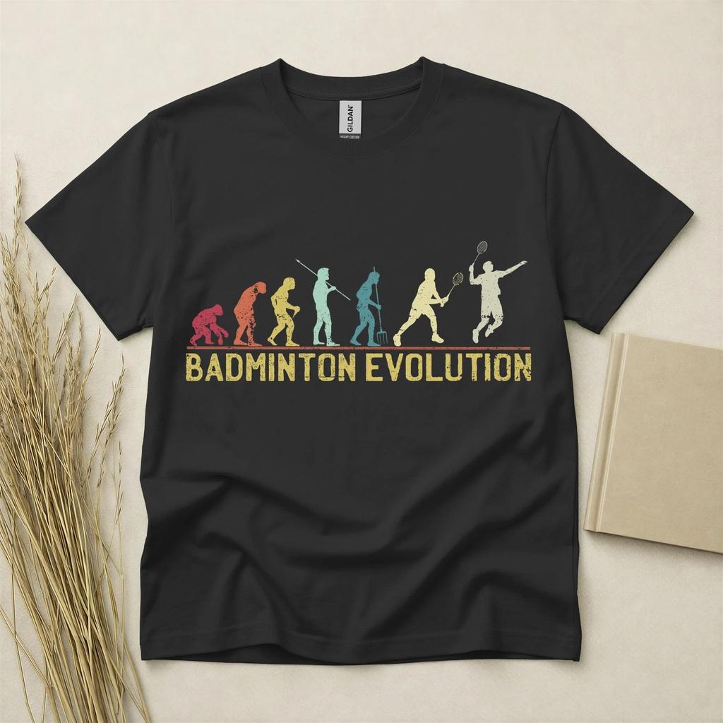 Badminton Evolution Children's Children's Children's T Children's T-shirt Funny Badminton Gift Sports Tee Gildan Cotton Top