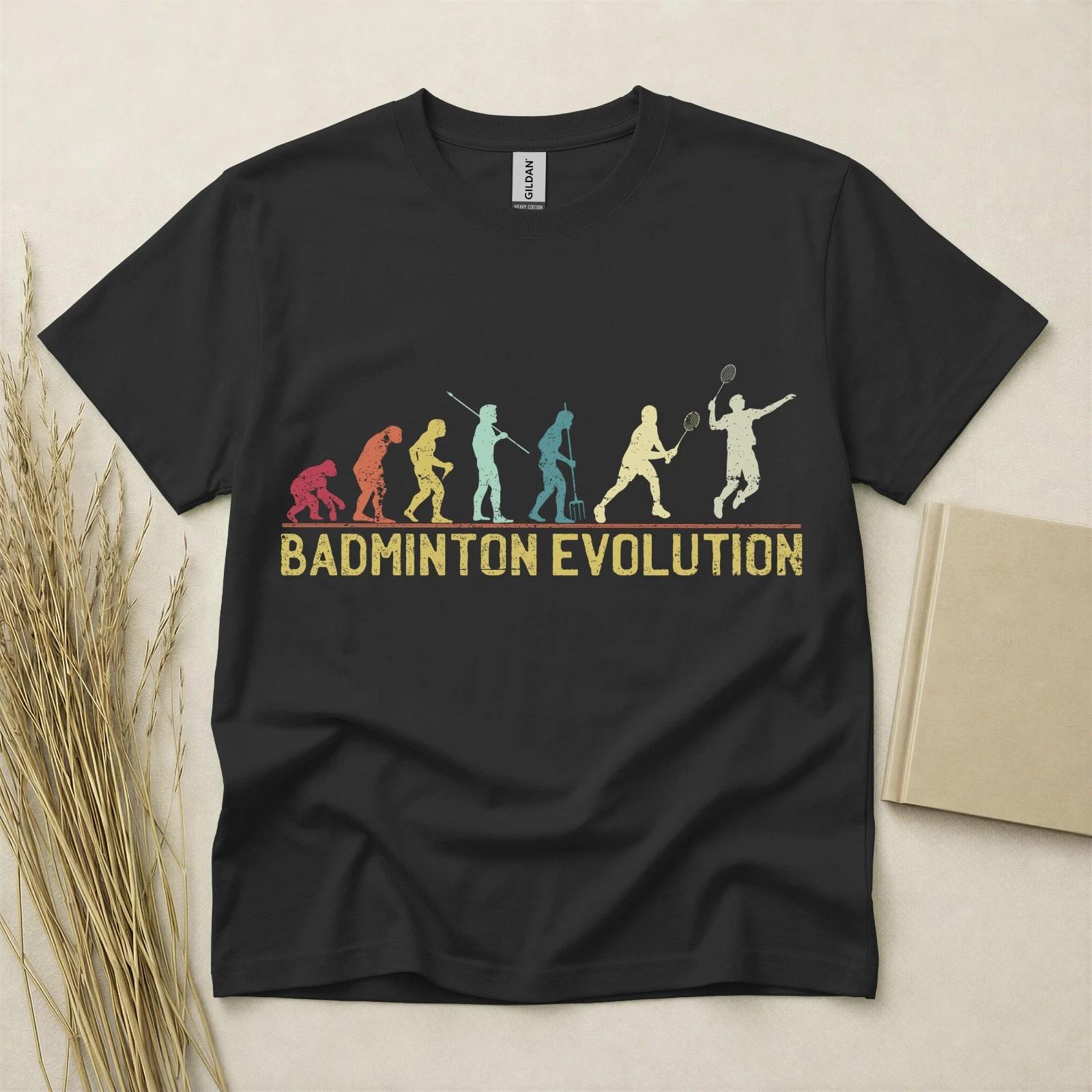 Badminton Evolution Children s Children s Children s T Children s T-shirt Funny Badminton Gift Sports Tee Gildan Cotton Top 120