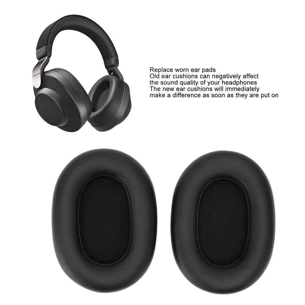 2PCS Leather Noise Isolation Ear Cushions for Elite 85h Wireless Headset Electronic Devices