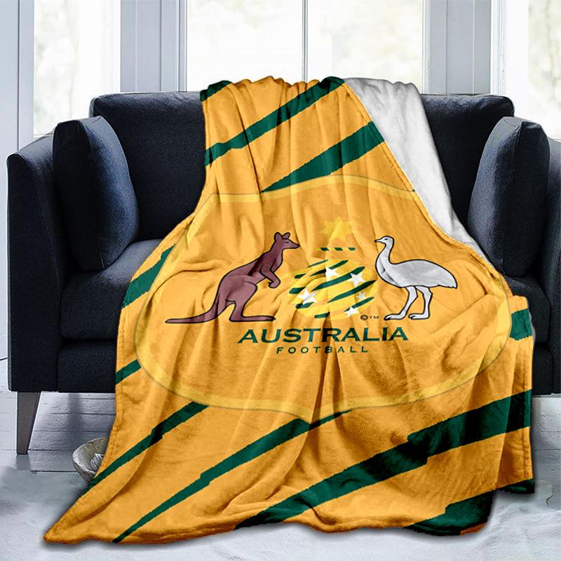 Australia Coat Of Arms Emblem Blanket Suitable for Sofas, Beds, Offices, And Camping - Perfect Gift for Halloween Christmas