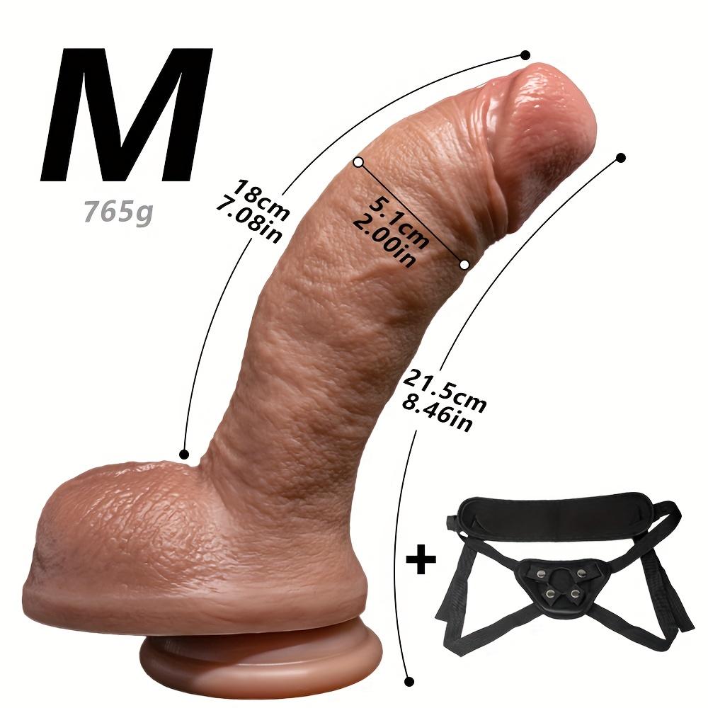 10.23 Inch Wearable Strap-On Dildo,Realistic Soft Silicone Sex Toy with Adjustable Harness,Strong Suction Cup,G-Spot & Anal Stimulator for Women