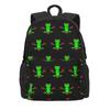 Süßer Frosch-Print Rucksack Bunte Tier Wanderrucksäcke Mädchen Design Print High School Taschen Ästhetischer Rucksack
