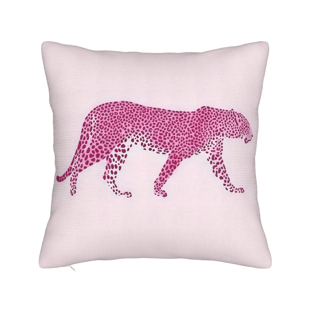 Pillow Cover Pink Black Leopard Duo Lying Sitting  Morden Pillow Case For Chair Sofa Home Decor Pillowcases