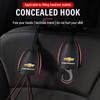 For Chevrolet KM0Leather Car Seat Back Hooks Portable Hanging Bag Rack for Chevrolet Crvalier Malibu Captiva Cruze Silverado Spark Valve Stems