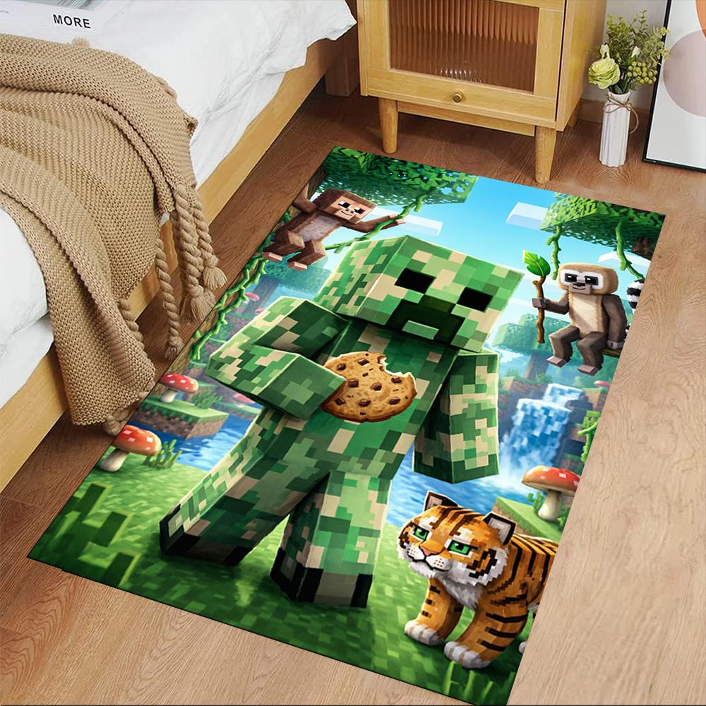 Minecraft Floor Mat Suitable for Decorate room Dormitory Balcony Hallway Anti-slip Rug Decorate Offices Wedding Party Gift