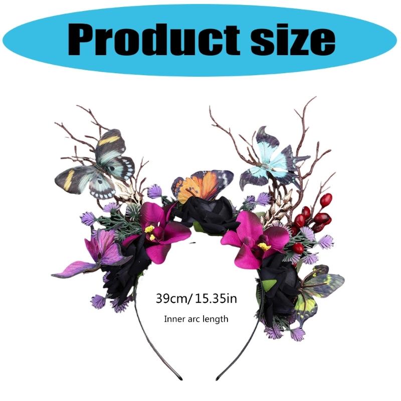 Butterfly Headband Fascinator Hat Monarchs Butterfly Headband Crowns Teas Party Halloween Costume Headpiece for Womens