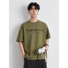 Yizhi Men's Summer 2025 European & American Heavyweight Letter Print Short-Sleeved T-Shirt