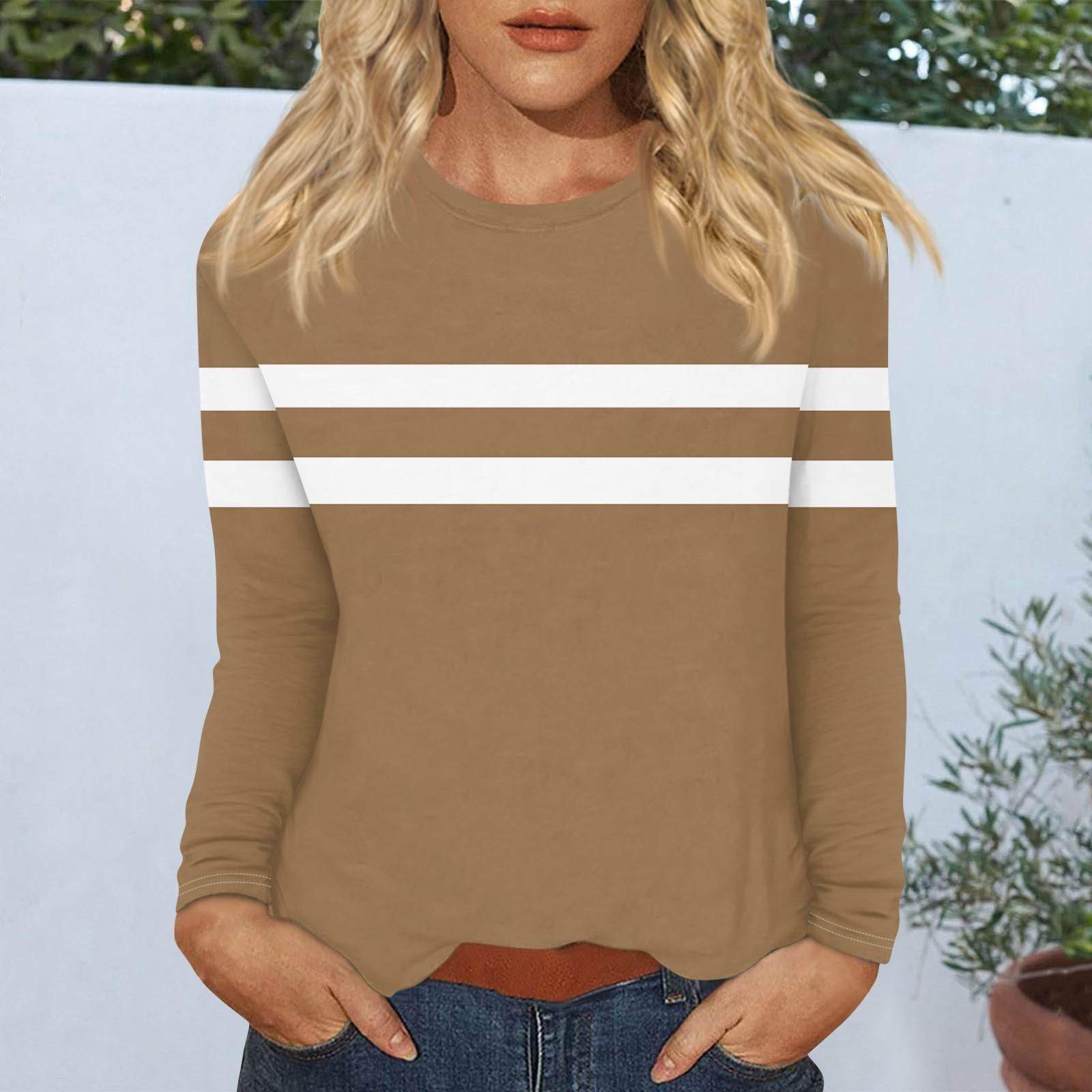 

Женский повседневный топ с длинными рукавами и круглым вырезом с цветочным принтом XXL