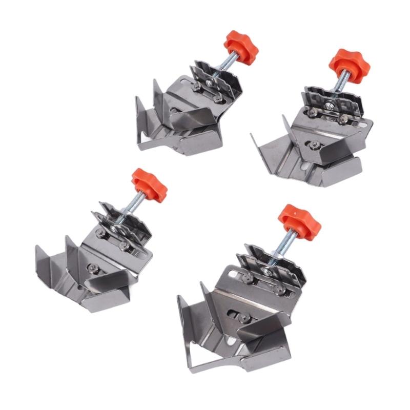 4pcs Right Angles Clamps With Not Slip Grip Corner Clamp Multipurpose for Accuracy Woodworking Metalworking Framing