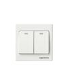 A6 Double-Opening Single/Double-Pole Multi-Control Switch Socket Panel - White