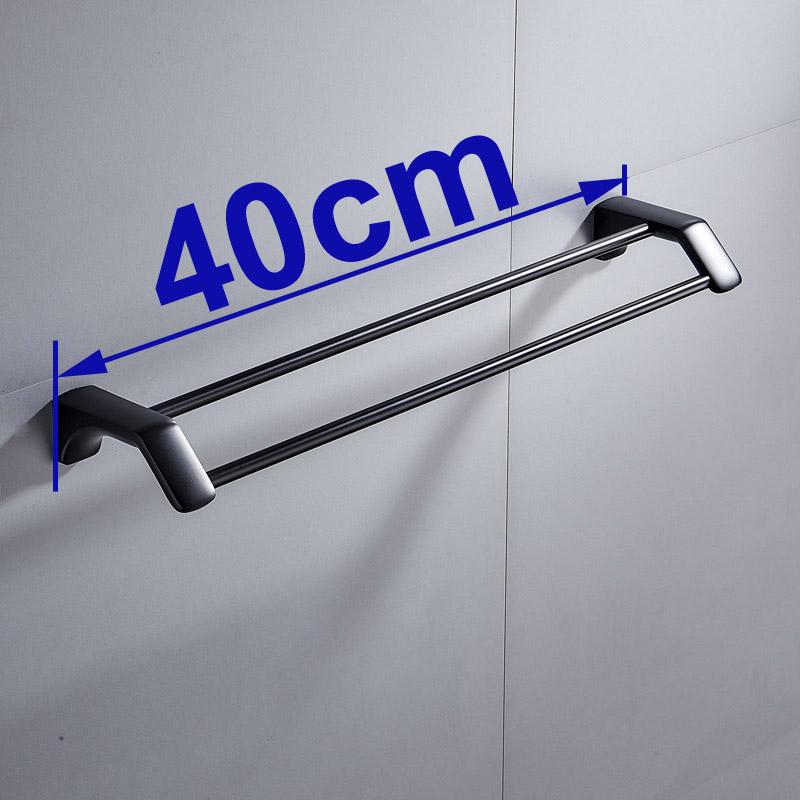 

Матово-черная нержавеющая сталь для ванной комнаты, двойная полка для полотенец, держатель для полотенец, вешалка для полотенец, аксессуары для ванной комнаты