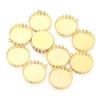 10pcs15/20/25mm Metal Round Cabochon Base Tray Bezels Blank Setting Supplies For Jewelry Making Findings DIY Bracelet Pendant