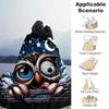 1pc. Cute Owl Night Sky Design Blanket - Perfect for Home Decor, Office Use, Outdoor Activities, Gift Idea, Suitable for All Seasonsz041769