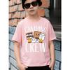 Boys Crewneck Short Sleeve Tee, Camping Crew S'Mores Campfire Lion Tiger Dinosaur Graphic Casual Tops