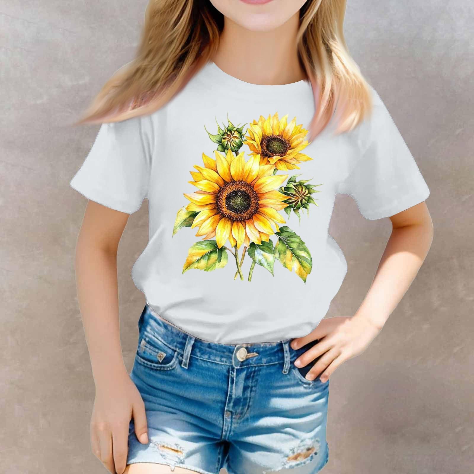 

Повсякденна футболка з короткими рукавами та круглим вирізом для дівчаток 160 білий