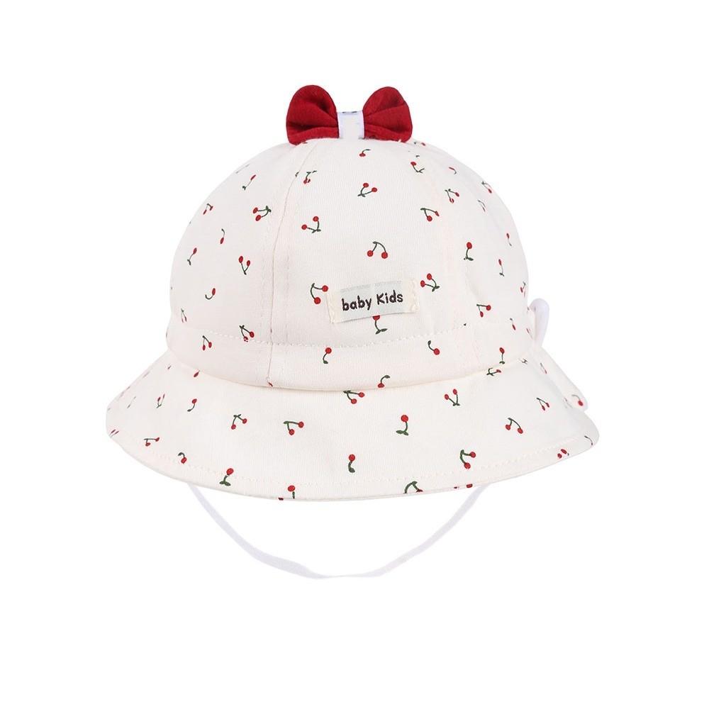 Breathable Children Fisherman Hat Cartoon Ear Windproof Rope Kids Sunshade Bucket Cap Printed Comfortable Folding Baby Sun Hat