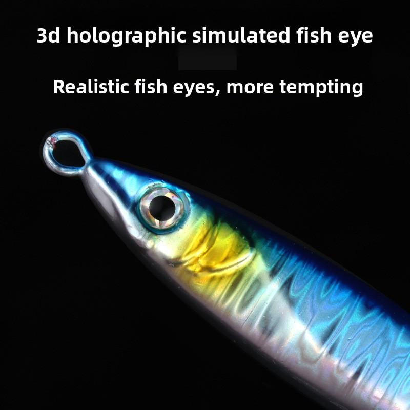 Shore Casting Lure Sea Boat Fishing 60/80/100 Grams Vibration Sinking Metal Jig Head Lead Bass Dedicated Artificial Hard Bait