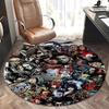 Horror Movie Characters,Halloween Decorations Chair Mat Round Rug Office Carpet, Non Slip, Suitable for Living Rooms, Bedrooms,Decor1205629a