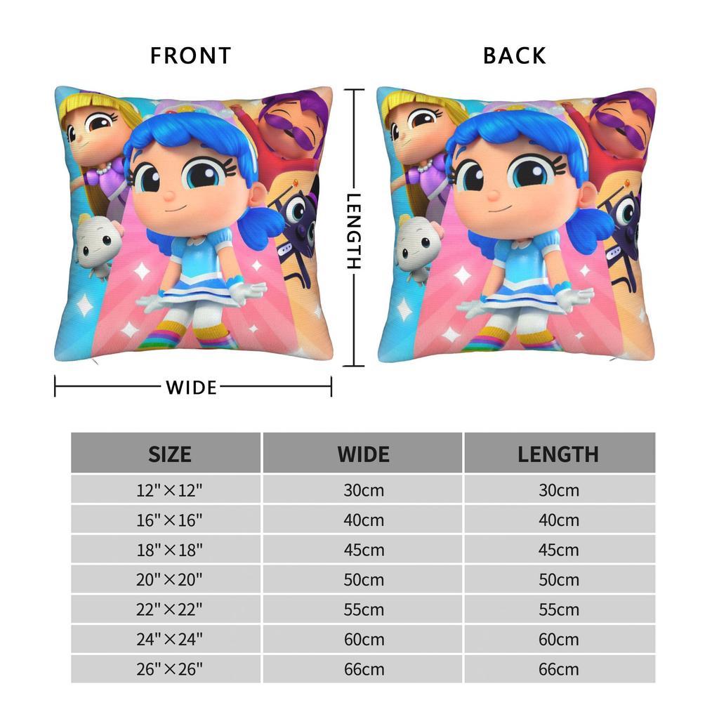 True Rainbows Kingdoms Cartoon Pillowcase Polyester Cushion Cover Decorations Throw Pillow Case Cover Home Zippered 45X45cm