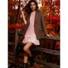 Women's Knit Sweater Dress O Neck Short Sleeve Patchwork Casual Dresses