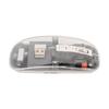 Wireless Bluetooth Mouse Transparent Clear Cool Shell Mute Click Colorful Breathing Lights Laptop Computer Mice Grey