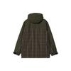 Carhartt WIP Giacca da uomo FW22 con cappuccio e maniche lunghe, stampa a quadri, verde I030834-0ZP-XX