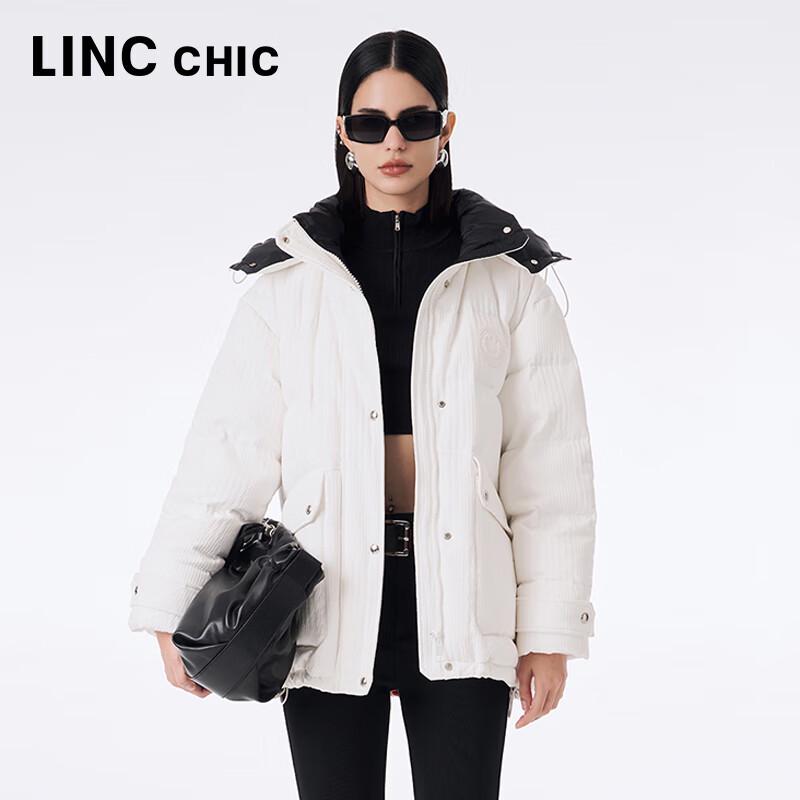 

Jinyujie Women s Light Luxury Jacquard Short Down Puffer Jacket XS